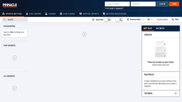 Pinnacle casino screenshot