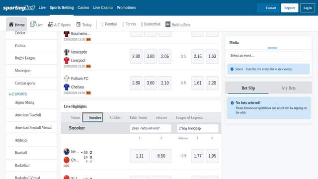Sportingbet casino screenshot